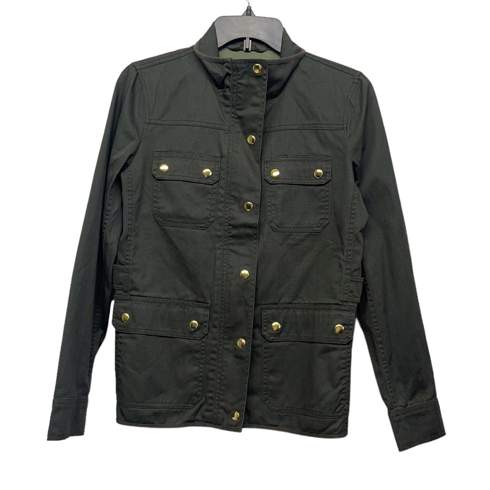 J. Crew Factory Womens Green Utility Boyfriend Field Jacket Size XS Indie Sleeze